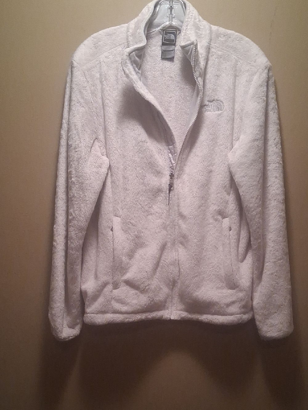 The North Face Women's Cream Teddy Fleece Jacket - Full Zip L